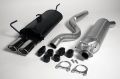 Simons aluminierte Stahl Sport Auspuffanlage 2x70/90mm oval Opel Astra F CC Flieheck/1.4/1.6/1.8/2.0 8V/2.0 16V Baujahr 92-97