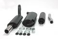 Simons aluminierte Stahl Sport Auspuffanlage 1x80mm Audi 80/90/Coupe Typ 89 1.6/1.8/1.9/2.0/2.2/2.3