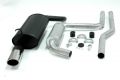 Simons aluminierte Stahl Sport Auspuffanlage 1x70/90 mm oval fr Ford Escort1.4/1.6i Baujahr 10/86-8/90