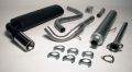 Simons aluminierte Stahl Sport Auspuffanlage 1x90mm Honda Civic Coupe/CRX 1.4/1.5/1.6 Baujahr 11/87-91