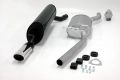 Simons aluminierte Stahl Sport Auspuffanlage 1x70x90mm oval Opel Omega A Limousine 1.8i/2.0i/2.4i Baujahr 9/86-93