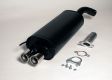 Simons aluminierter Stahl Sport Endschalldmpfer 2x70mm rund Rover Flieheck 214i/216i Baujahr 11/95-99