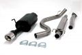 Simons Chromstahl Sport Auspuffanlage 1x100mm rund Honda Civic Limousine/Coupe 3/5 Trer 1.3-1.6 Baujahr 92-00 mit 3-Loch Flansch