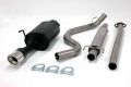 Simons Chromstahl Sport Auspuffanlage 1x100mm rund Honda Civic Limousine/Coupe 3/5 Trer 1.5-1.6 Baujahr 92-00 mit 2-Loch-Flansch