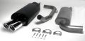 Simons Chromstahl Sport Auspuffanlage 2x80 mm rund fr Volvo S40/V40 T4/2.0T Baujahr 01-03